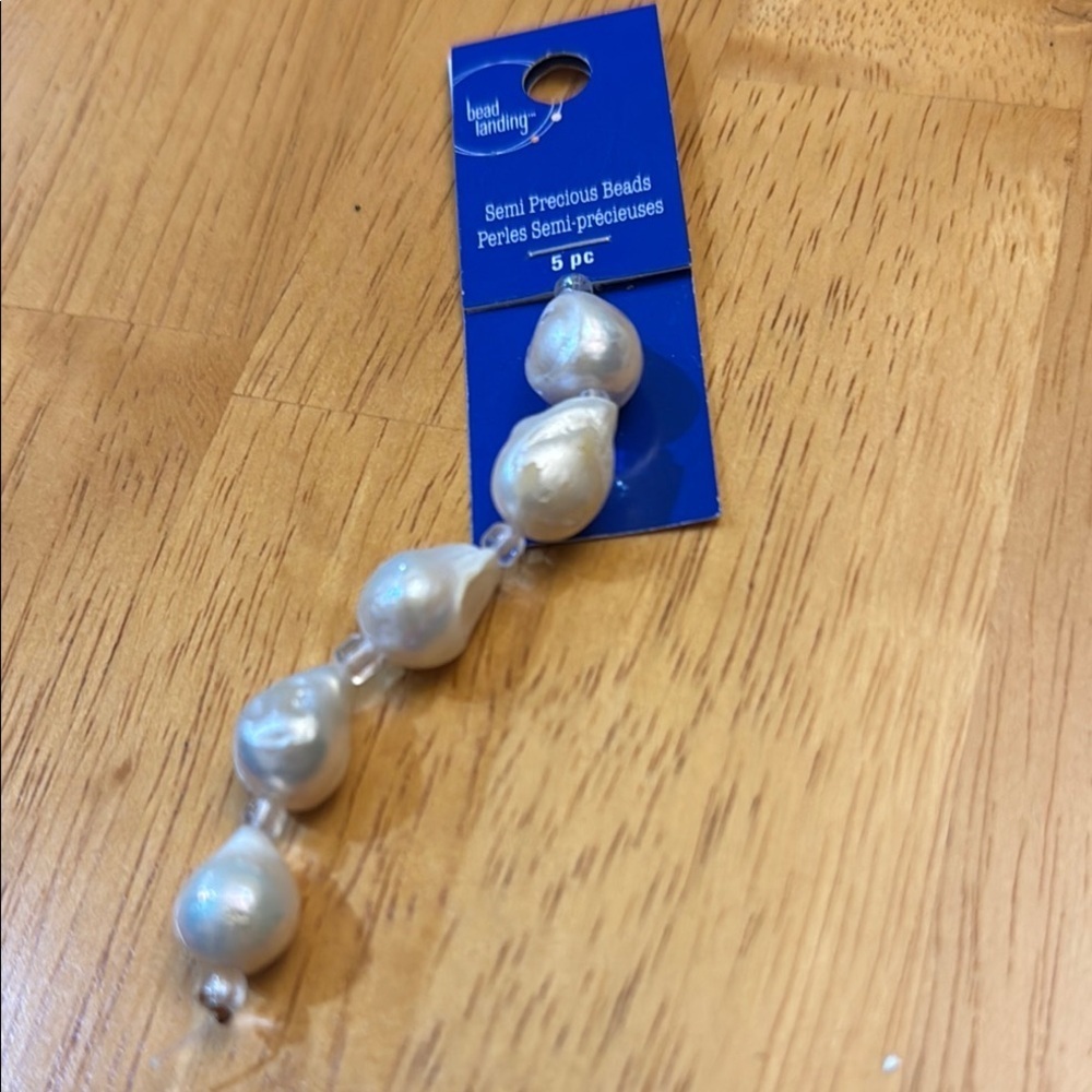 Bead Landing Semi Precious Beads - Pearl White